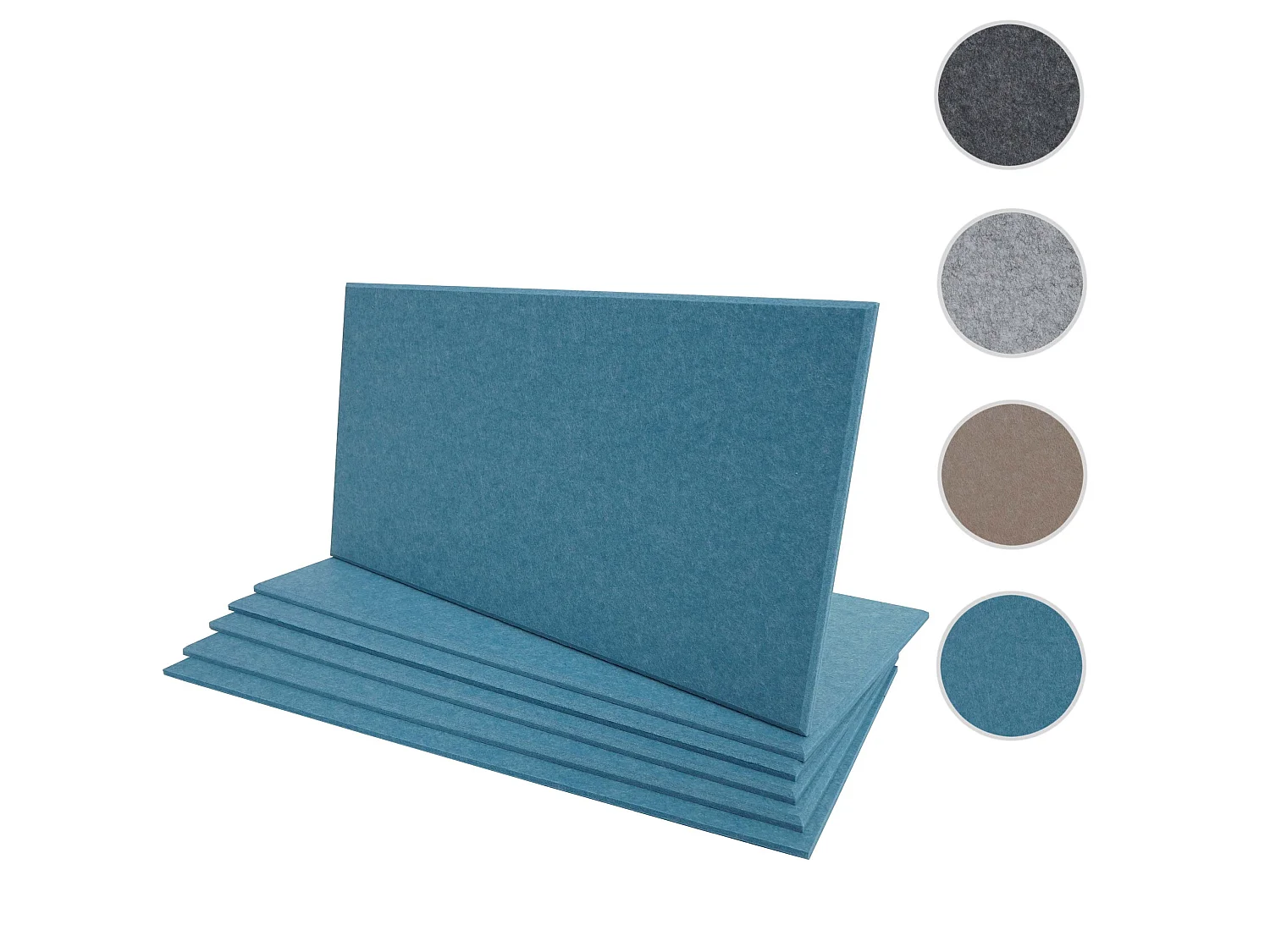 Panneau mural acoustique MCW-L52 (set de 6),  bleu