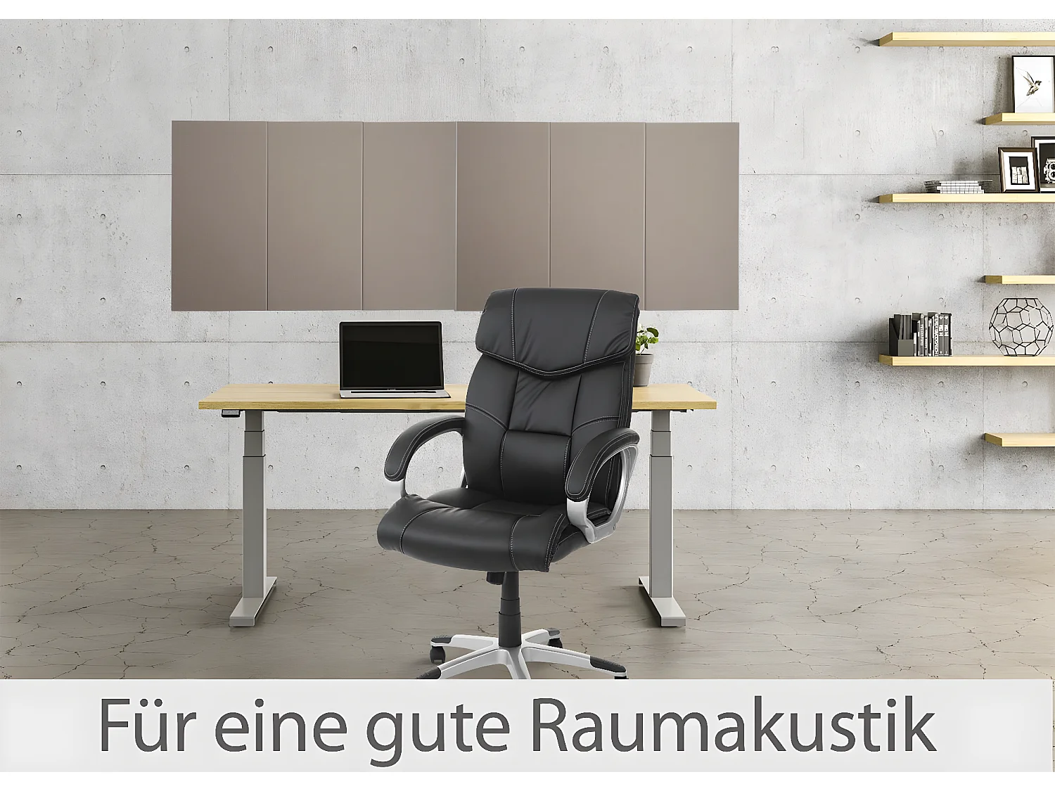 Akustyczny panel ścienny MCW-L52 (zestaw 6 sztuk),  jasnobrązowy