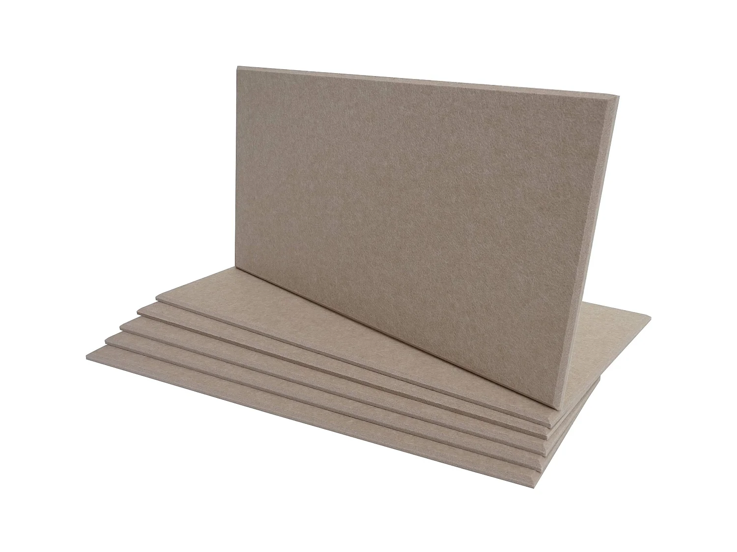 Panneau mural acoustique MCW-L52 (set de 6),  brun clair