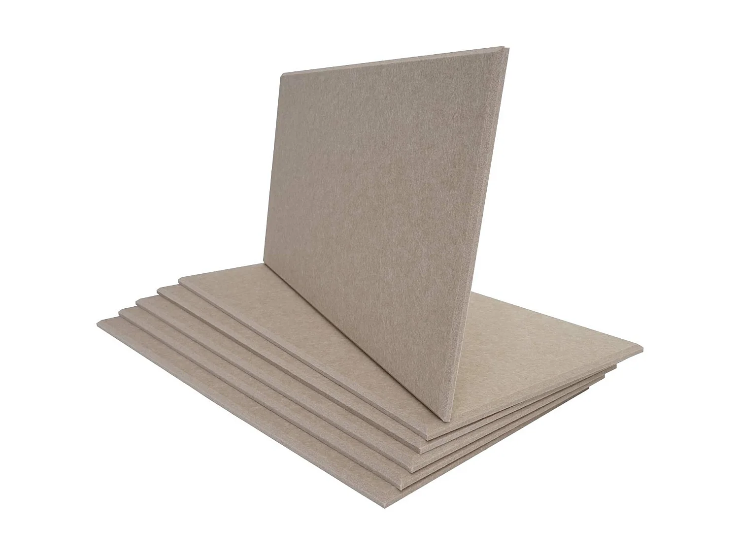 Panneau mural acoustique MCW-L52 (set de 6),  brun clair