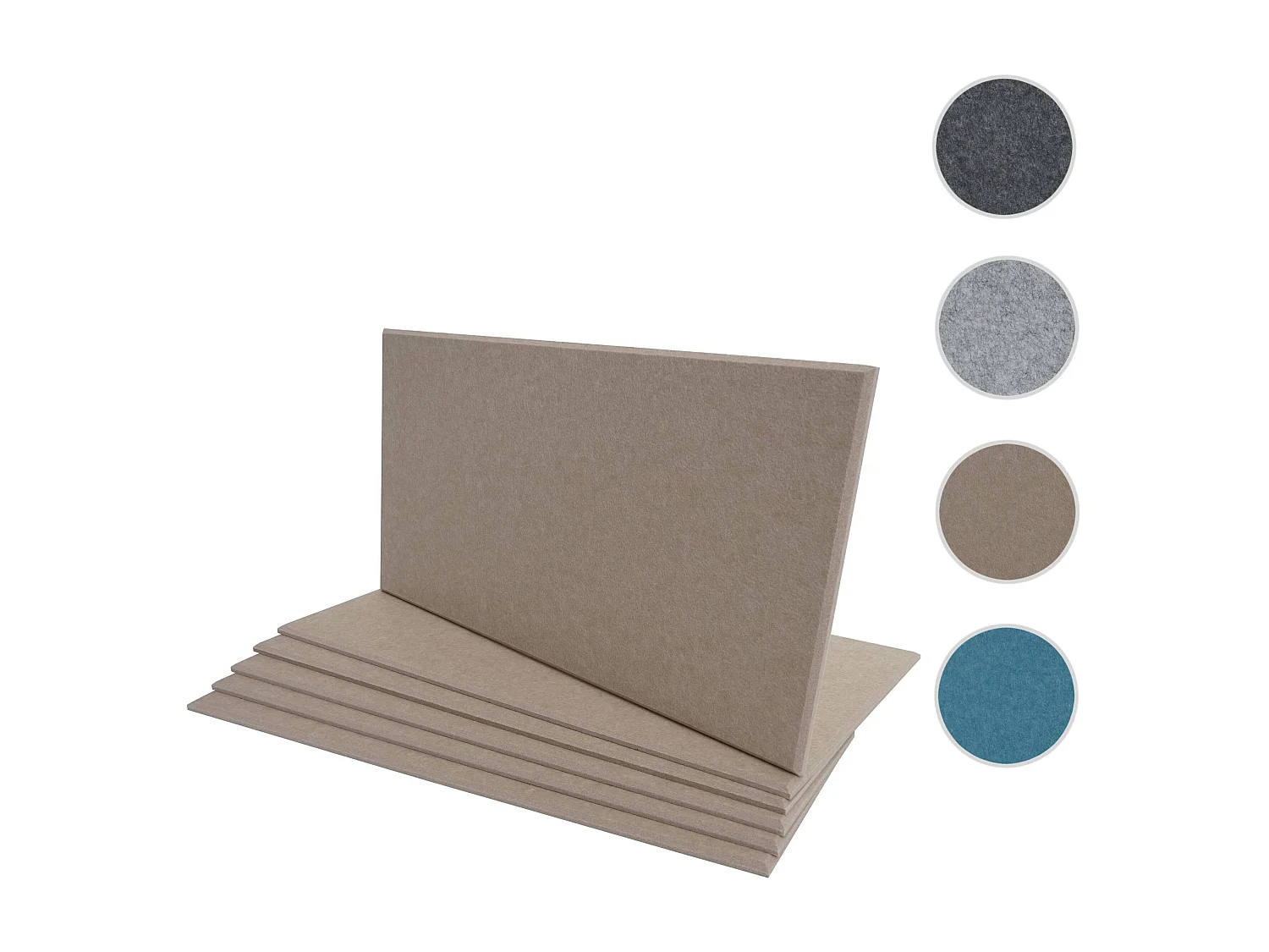 Panneau mural acoustique MCW-L52 (set de 6),  brun clair