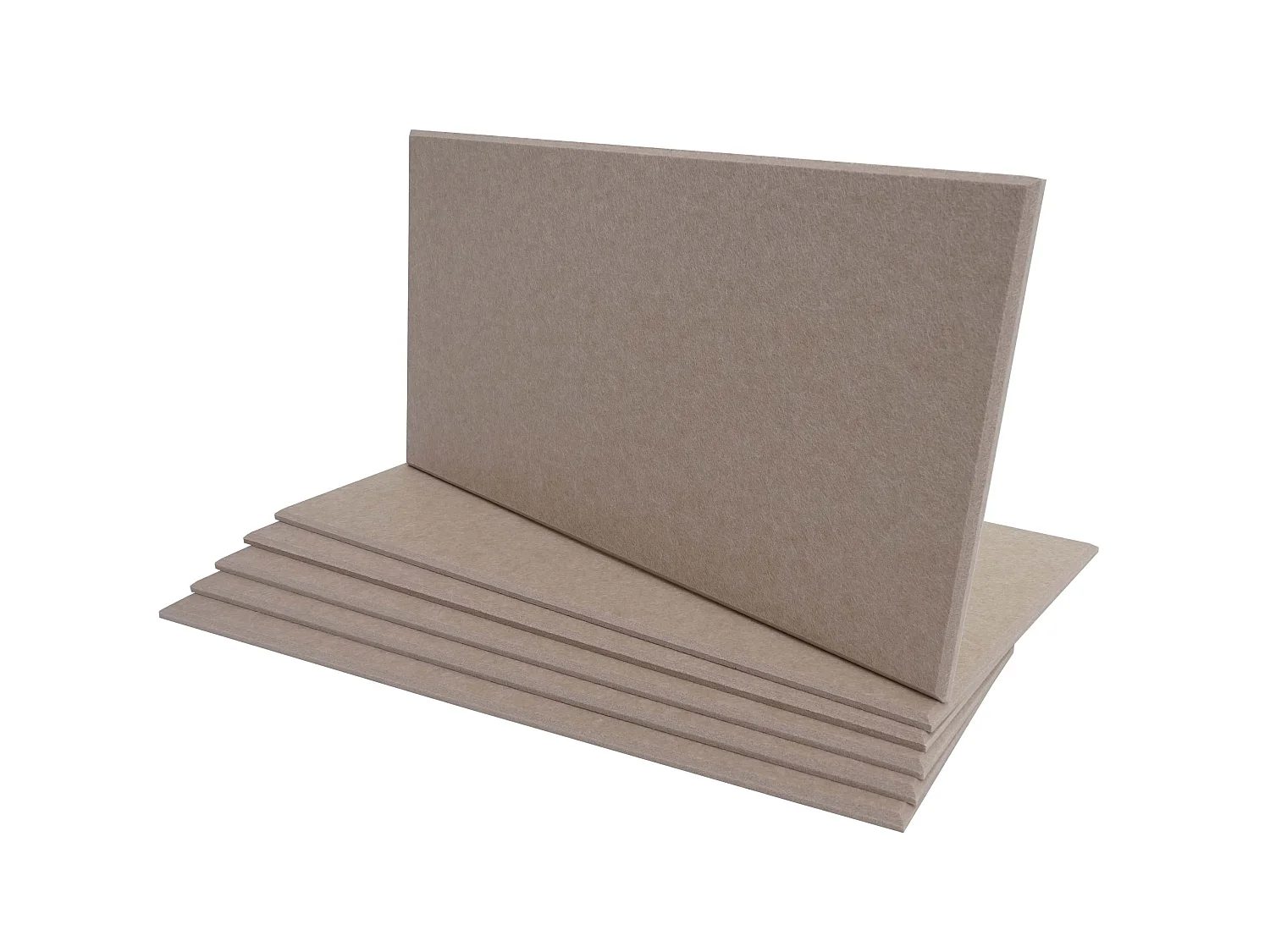 Panneau mural acoustique MCW-L52 (set de 6),  brun clair