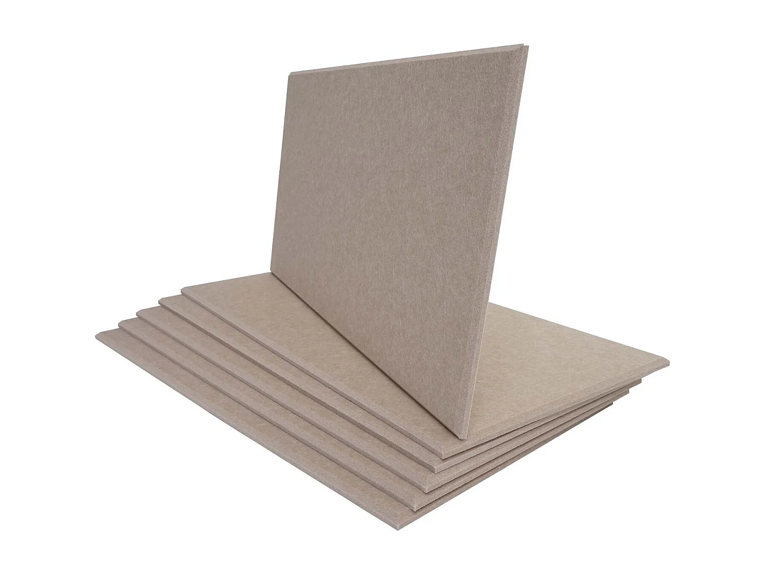 Panneau mural acoustique MCW-L52 (set de 6),  brun clair