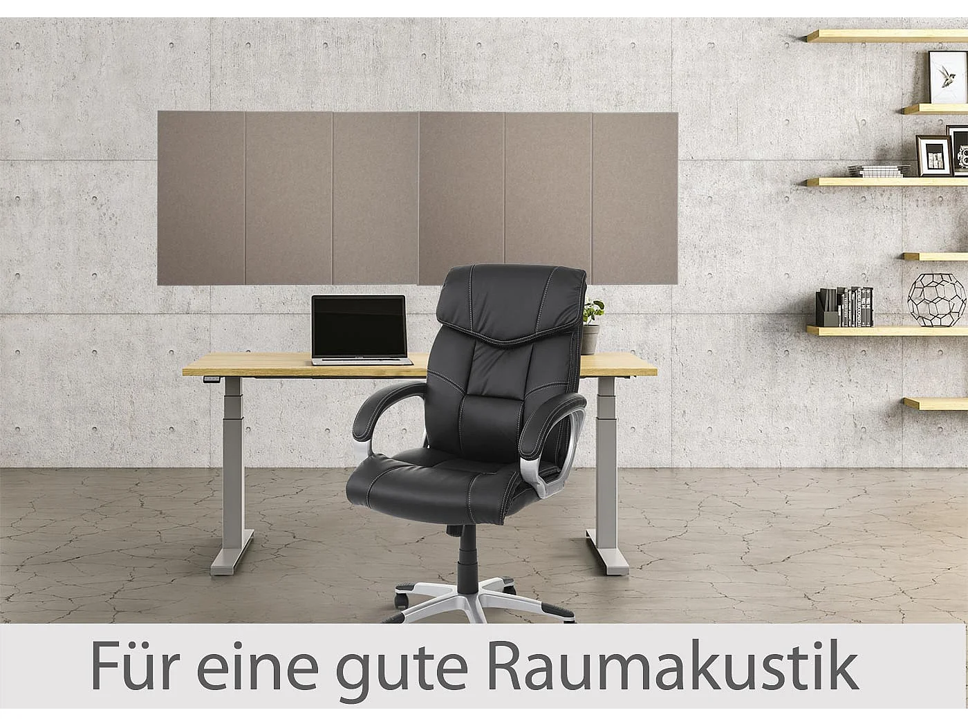 Panneau mural acoustique MCW-L52 (set de 6),  brun clair