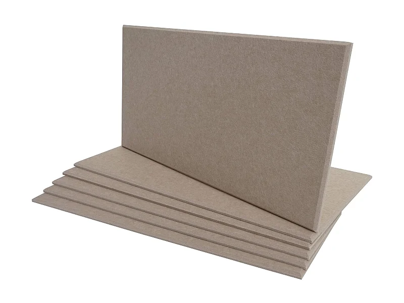 Panneau mural acoustique MCW-L52 (set de 6),  brun clair