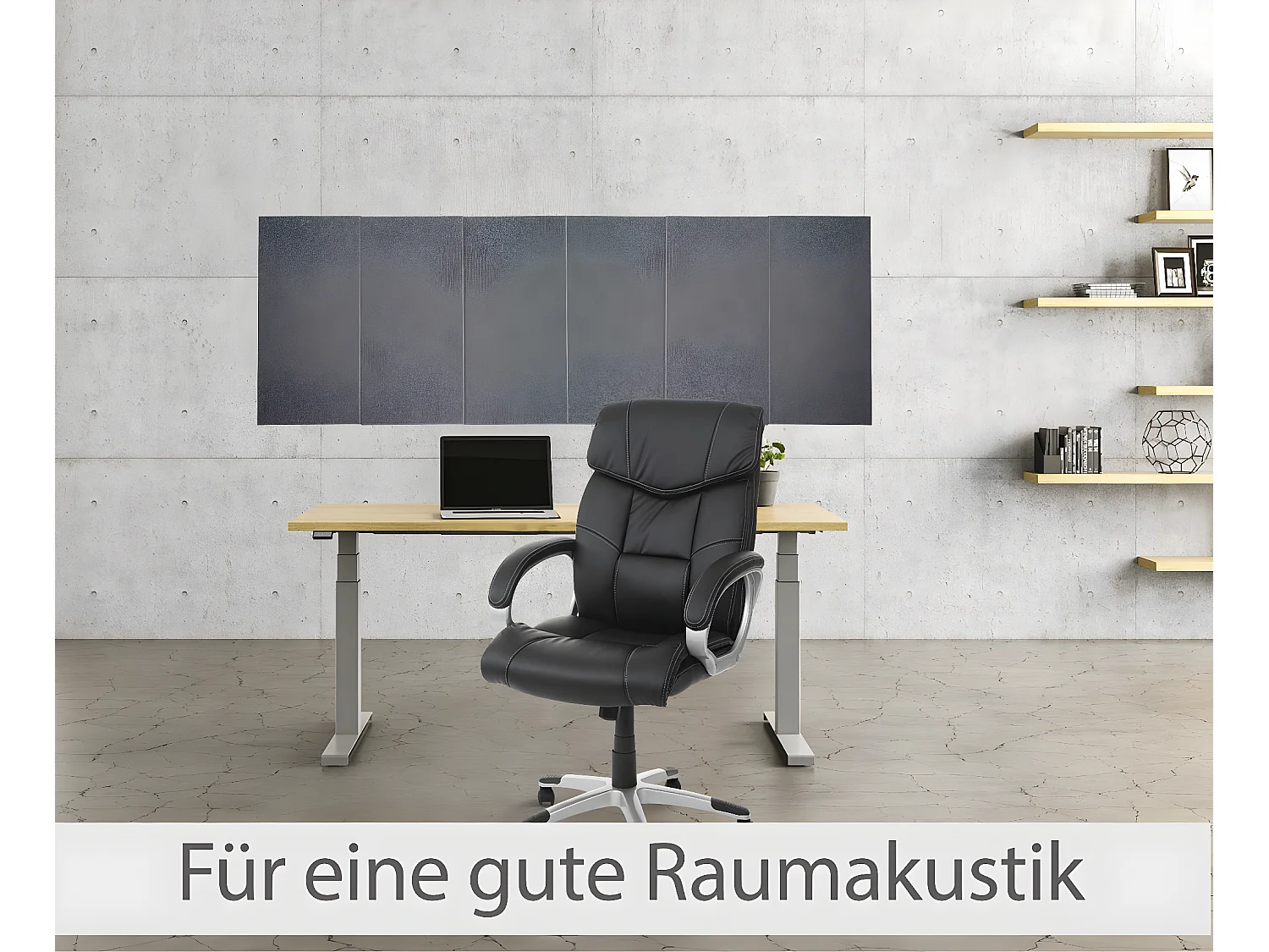 Panneau mural acoustique MCW-L52 (set de 6),  gris