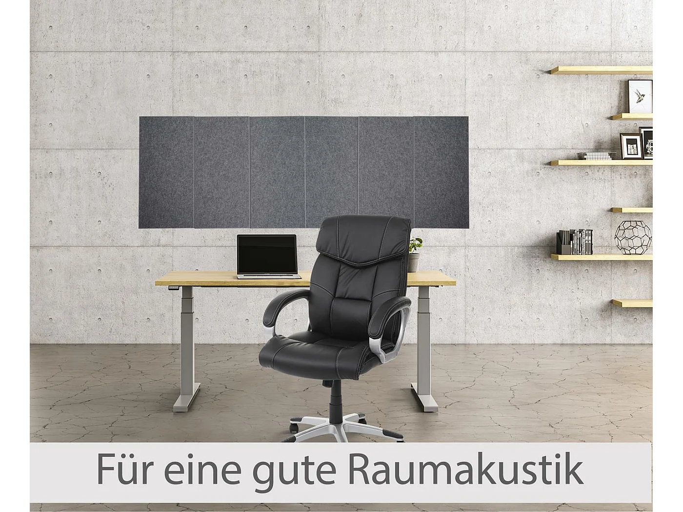 Panneau mural acoustique MCW-L52 (set de 6),  gris