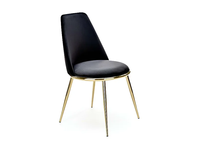 Chaise K460/Tissu-velours/Noir