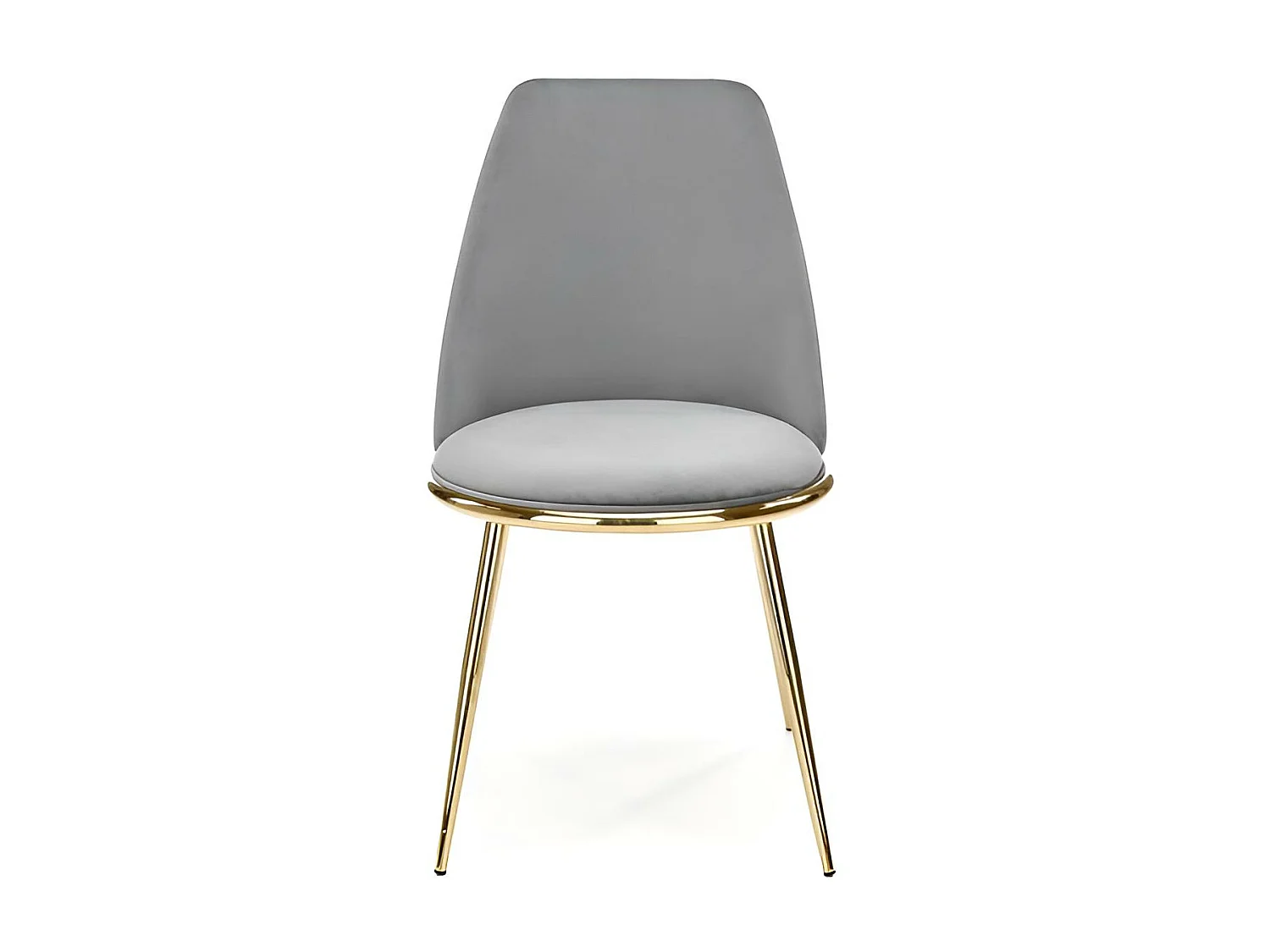 Chaise k460/Tessuto-Velluto/Grigio