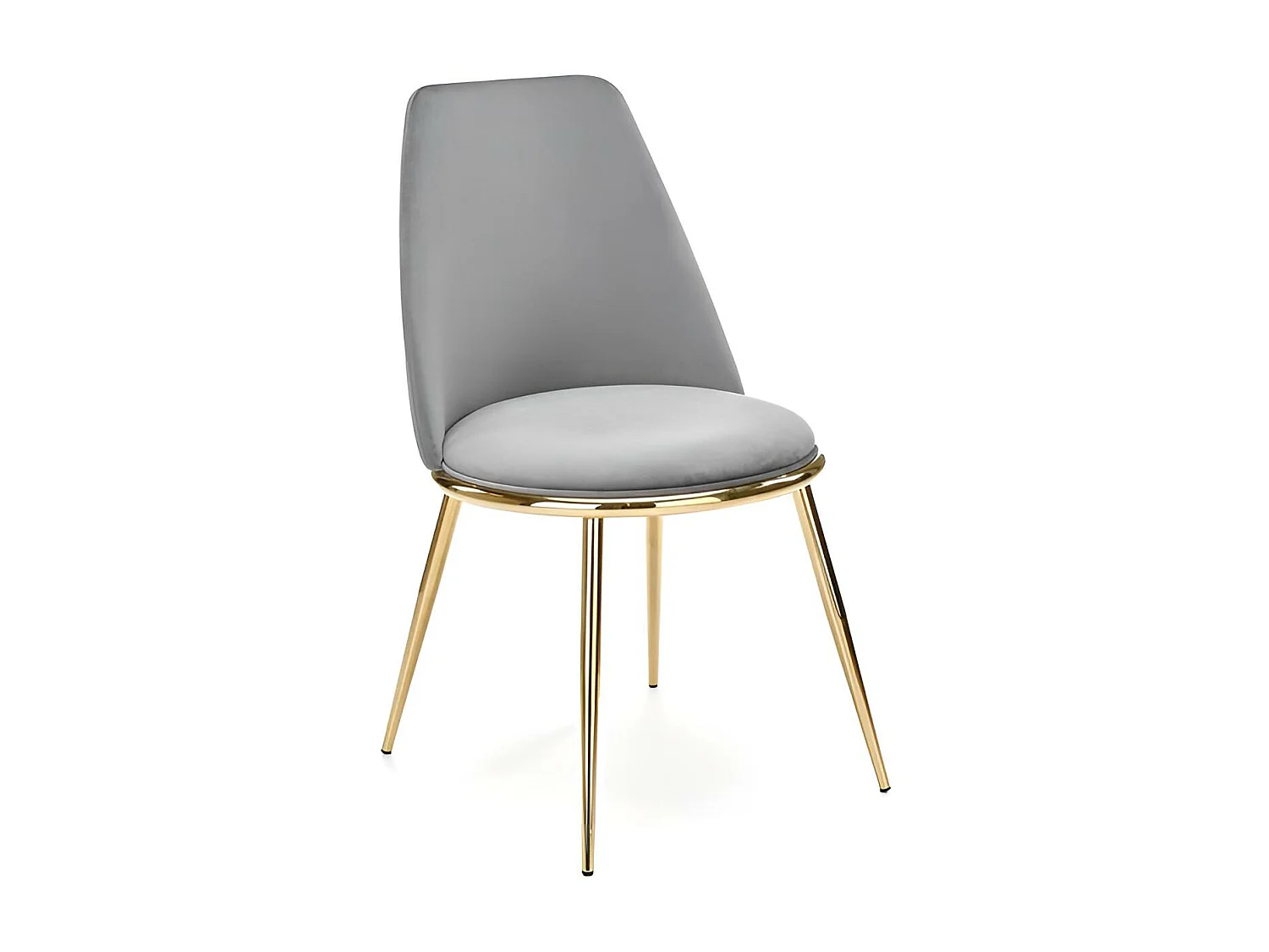 Chaise k460/Tessuto-Velluto/Grigio