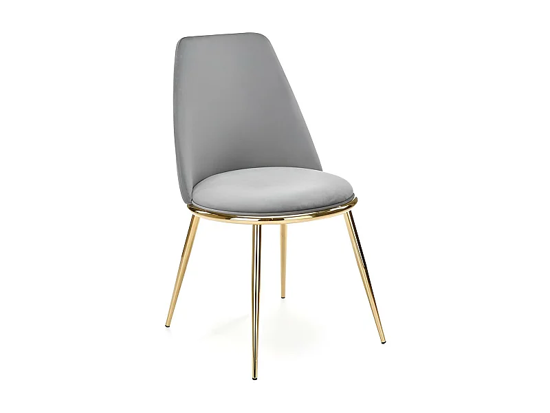 Stuhl K460/Samtstoffbezug/Grau