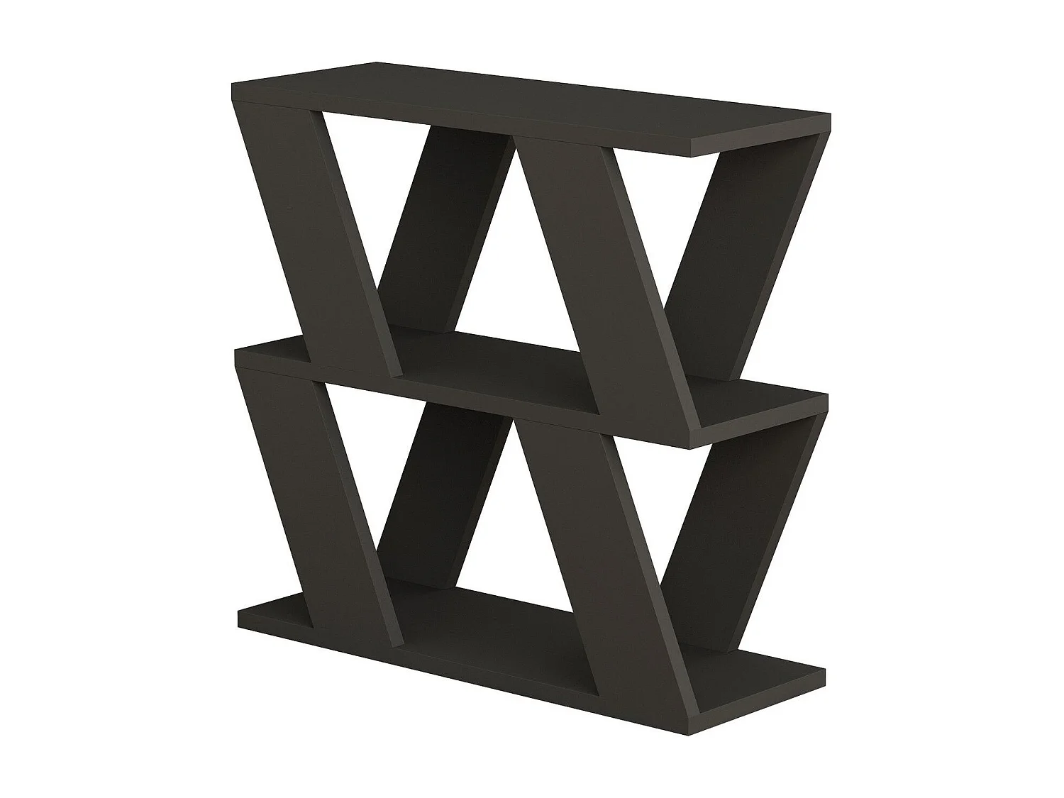 Mesa auxiliar Kailua 1377, Antracita, 57x22x60cm, Aglomerado laminado, Angular