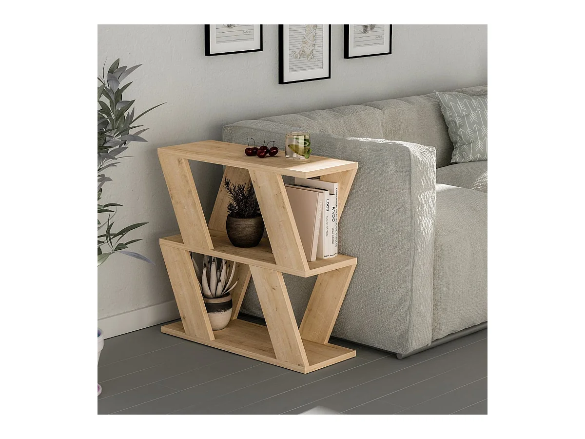 Bout de canapé 3 tablettes L60 cm - Lazena