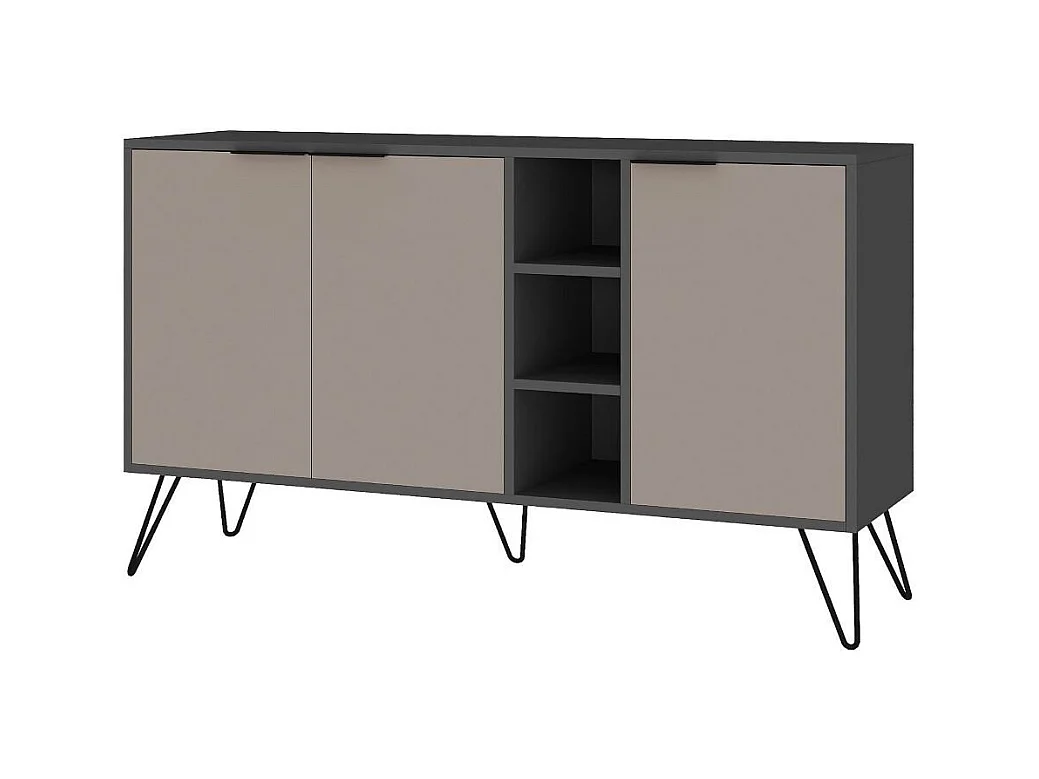 Buffet 3 niches et 3 portes L142 cm - Clara
