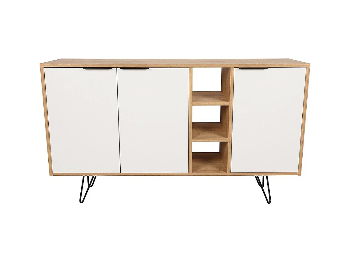 Buffet 3 niches et 3 portes L142 cm - Clara