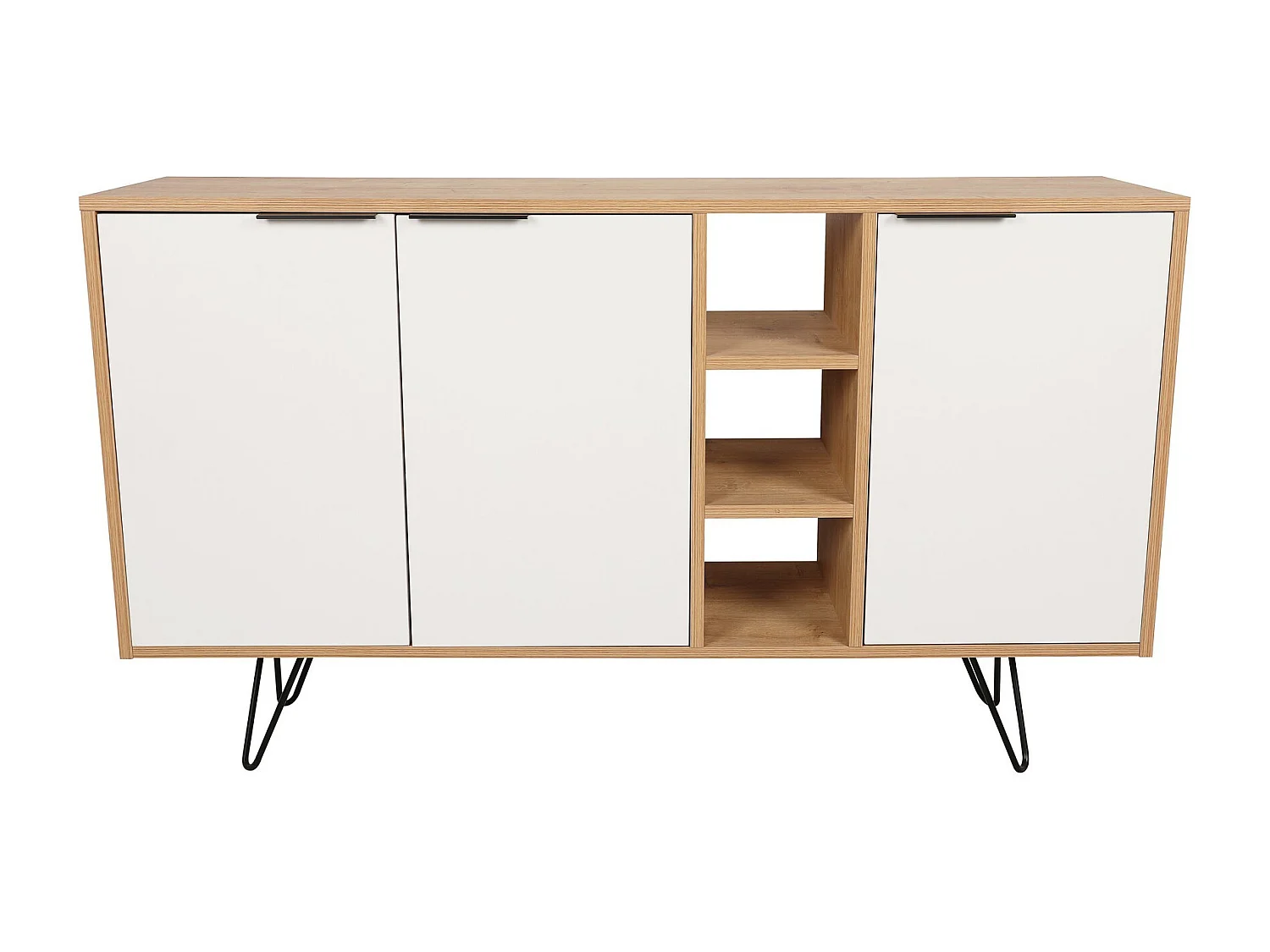 Buffet 3 niches et 3 portes L142 cm - Clara