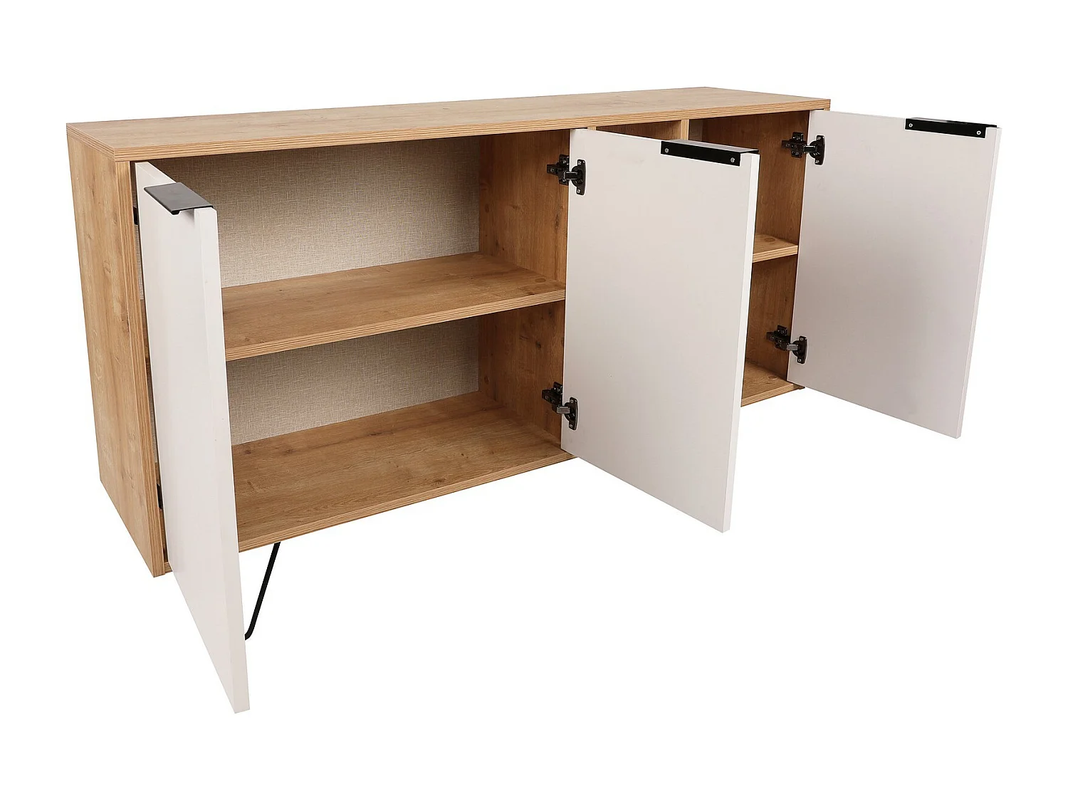 Buffet 3 niches et 3 portes L142 cm - Clara