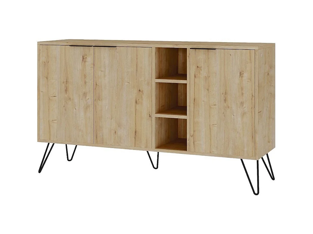 Buffet 3 niches et 3 portes L142 cm - Clara
