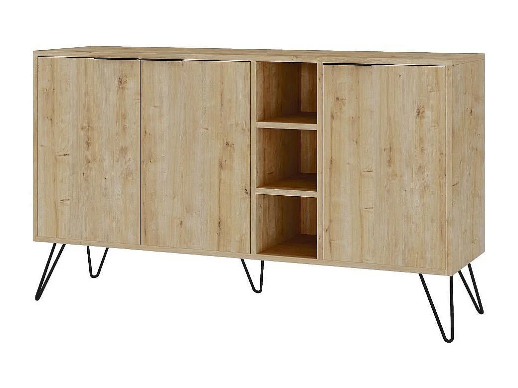 Buffet 3 niches et 3 portes L142 cm - Clara