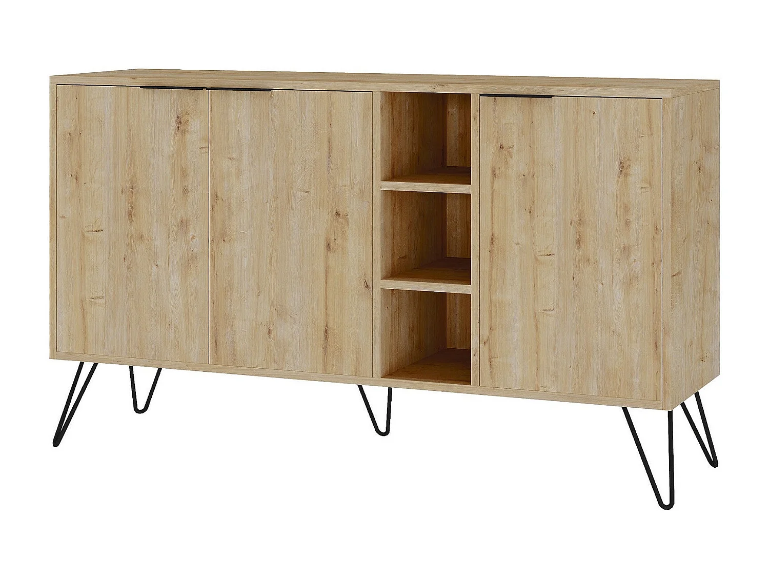 Buffet 3 niches et 3 portes L142 cm - Clara