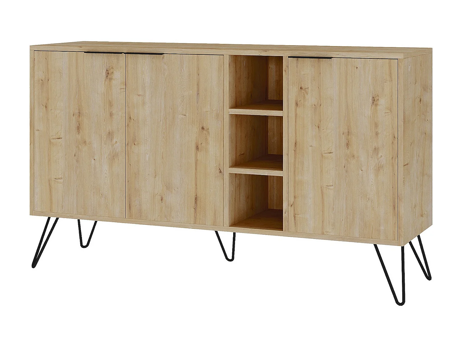 Buffet 3 niches et 3 portes L142 cm - Clara