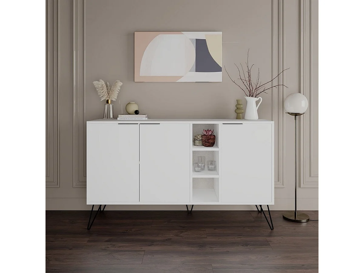 Buffet 3 nissen en 3 deuren L142 cm - Clara