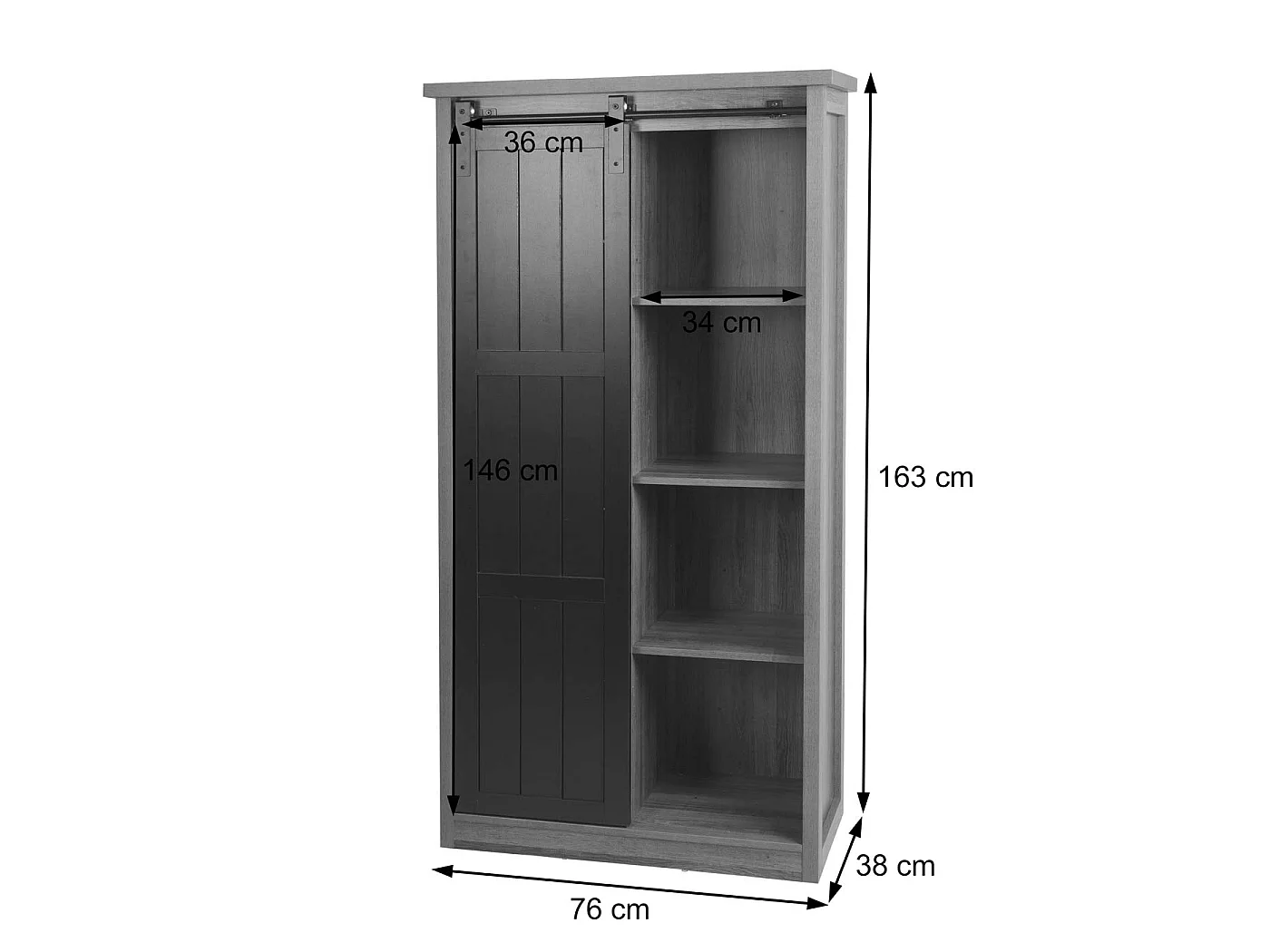 Schrank MCW-K75, Braun
