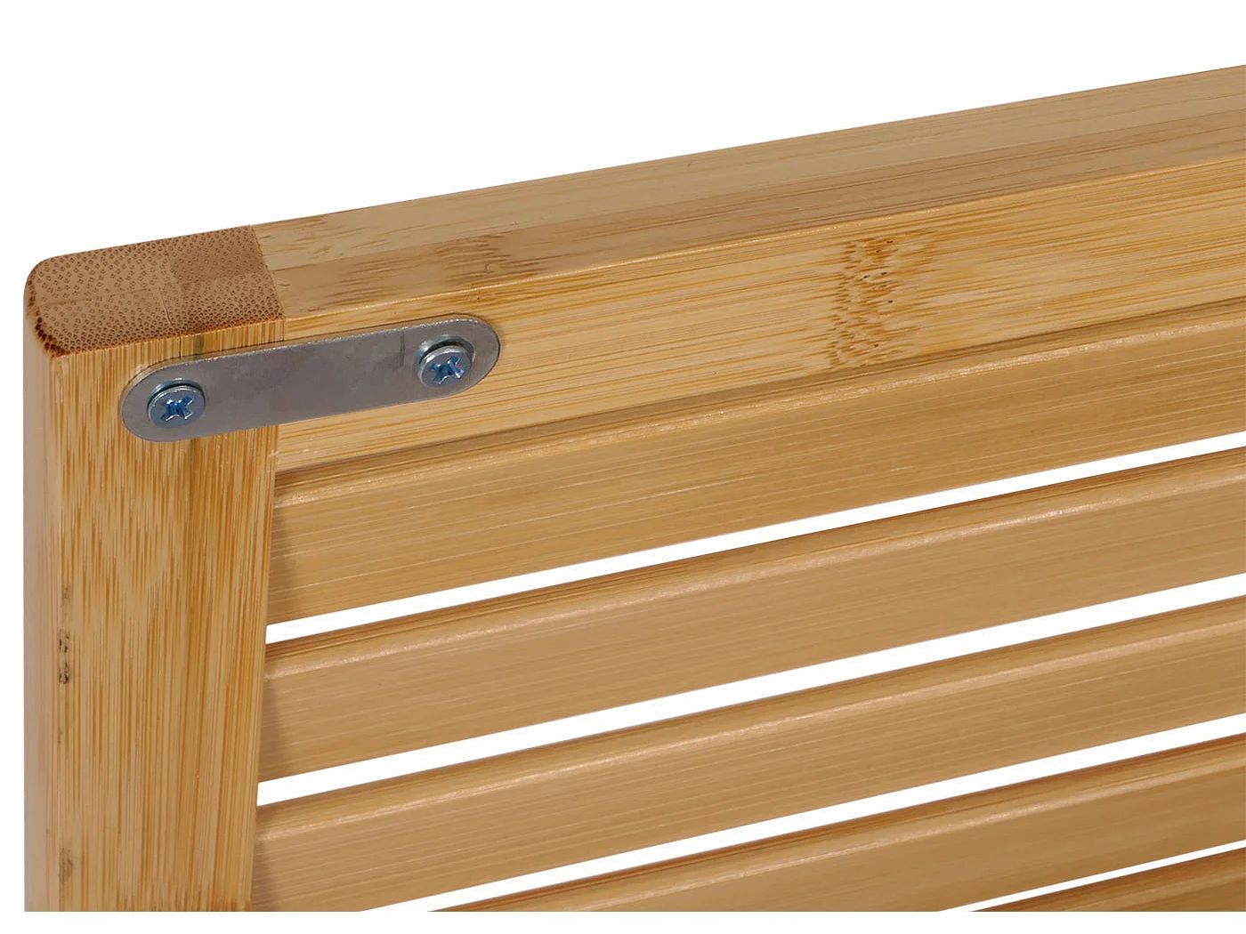 Hochschrank MCW-B18, Badschrank Badregal Schrank Regal, 2 Türen 4 Regalböden Bambus MDF FSC®-zertifiziert 168x64x33cm