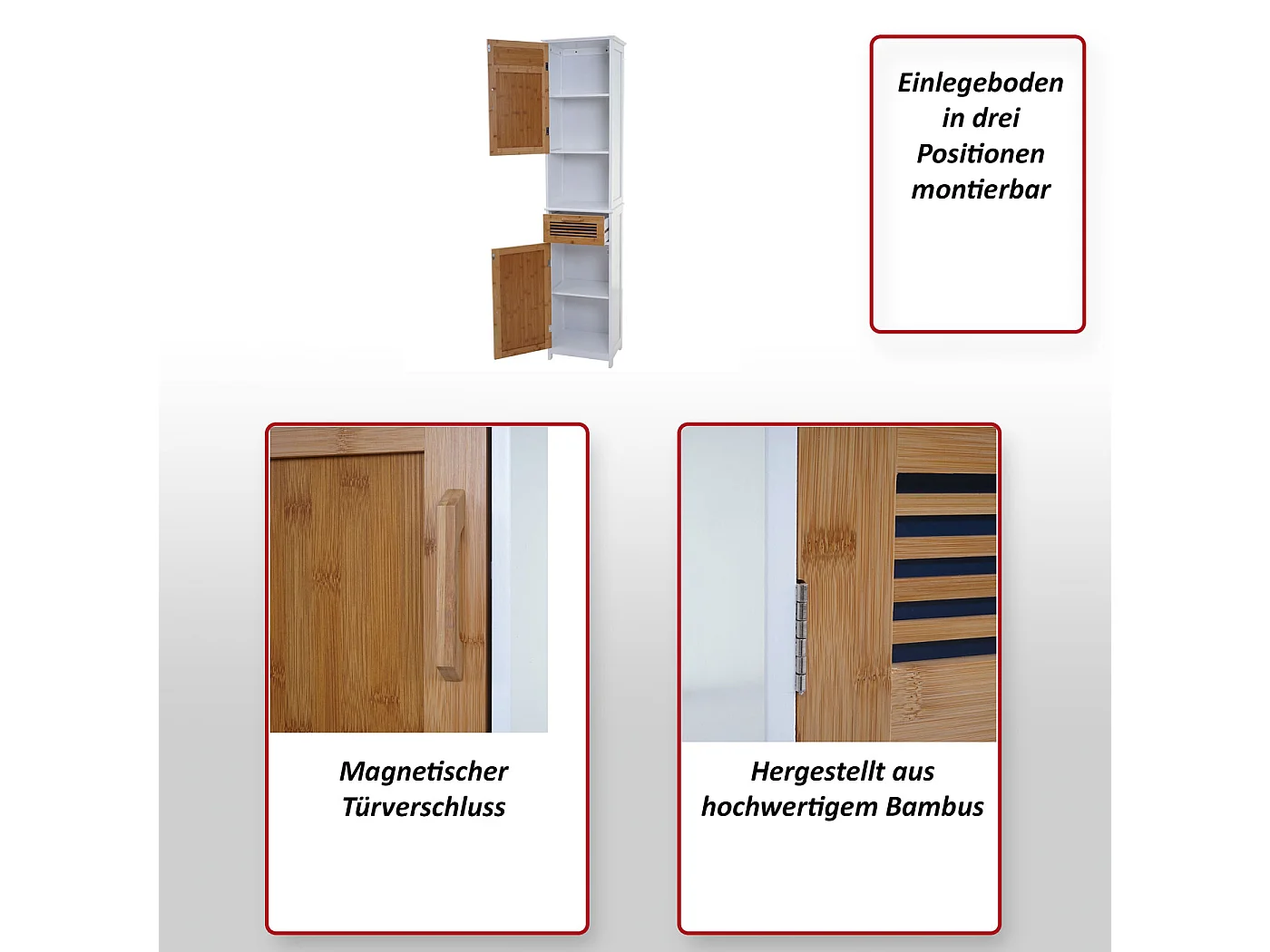 Armoire haute MCW-A85 Bambou