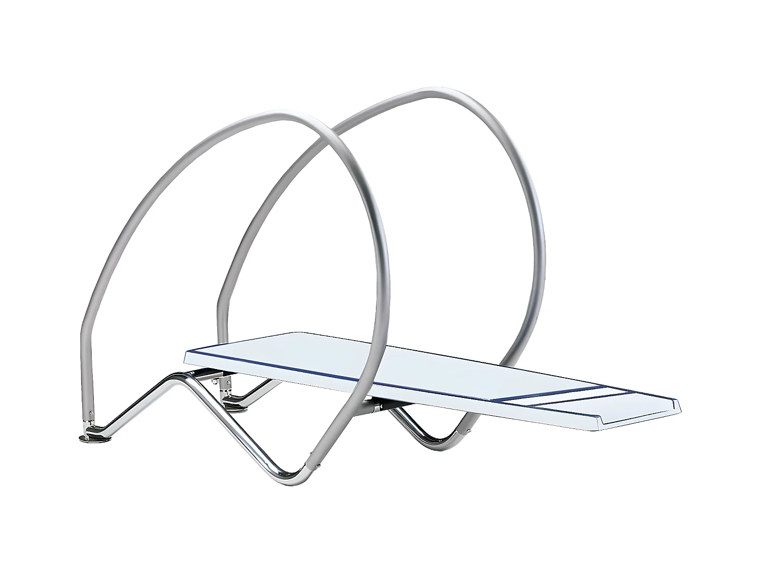 Plongeoir flexible "Dynamic avec arceaux" - 230 x 147.1 x 60 cm - Blanc