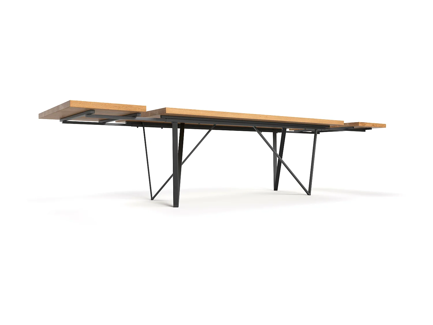Table extensible Ravel en chêne massif avec une rallonge 50 cm