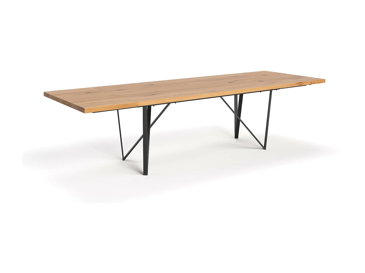 Table extensible Ravel en chêne massif avec deux rallonges 60cm