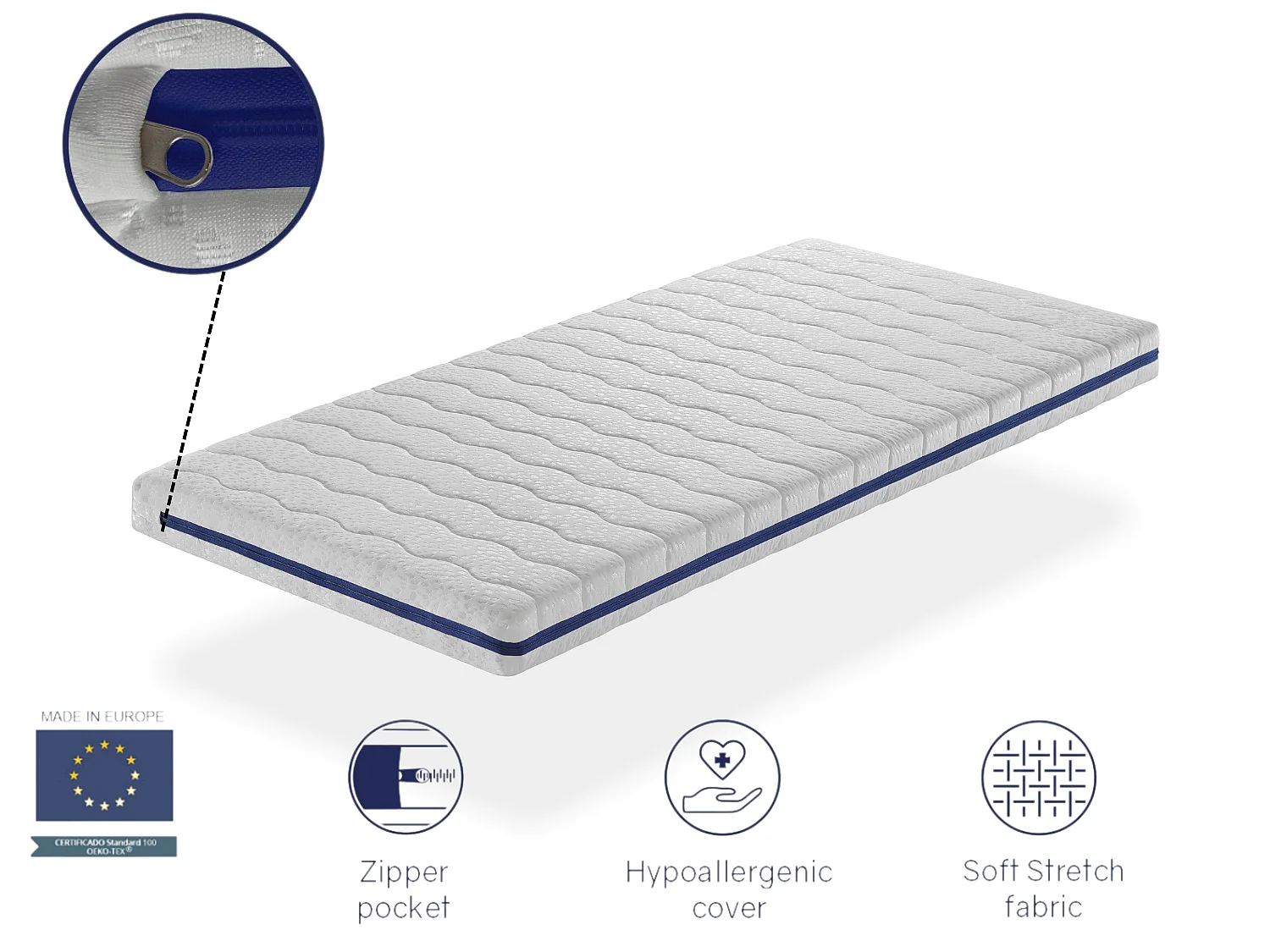 Matelas STAR 70x160 Epaisseur 11 CM - Noyau en mousse