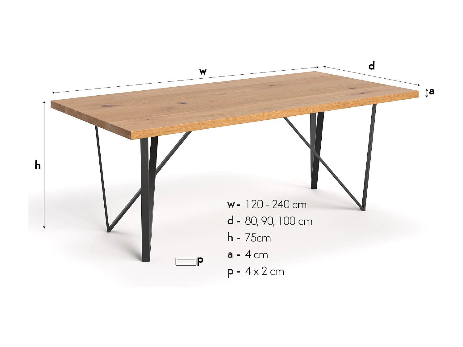 Table Ravel en chêne massif