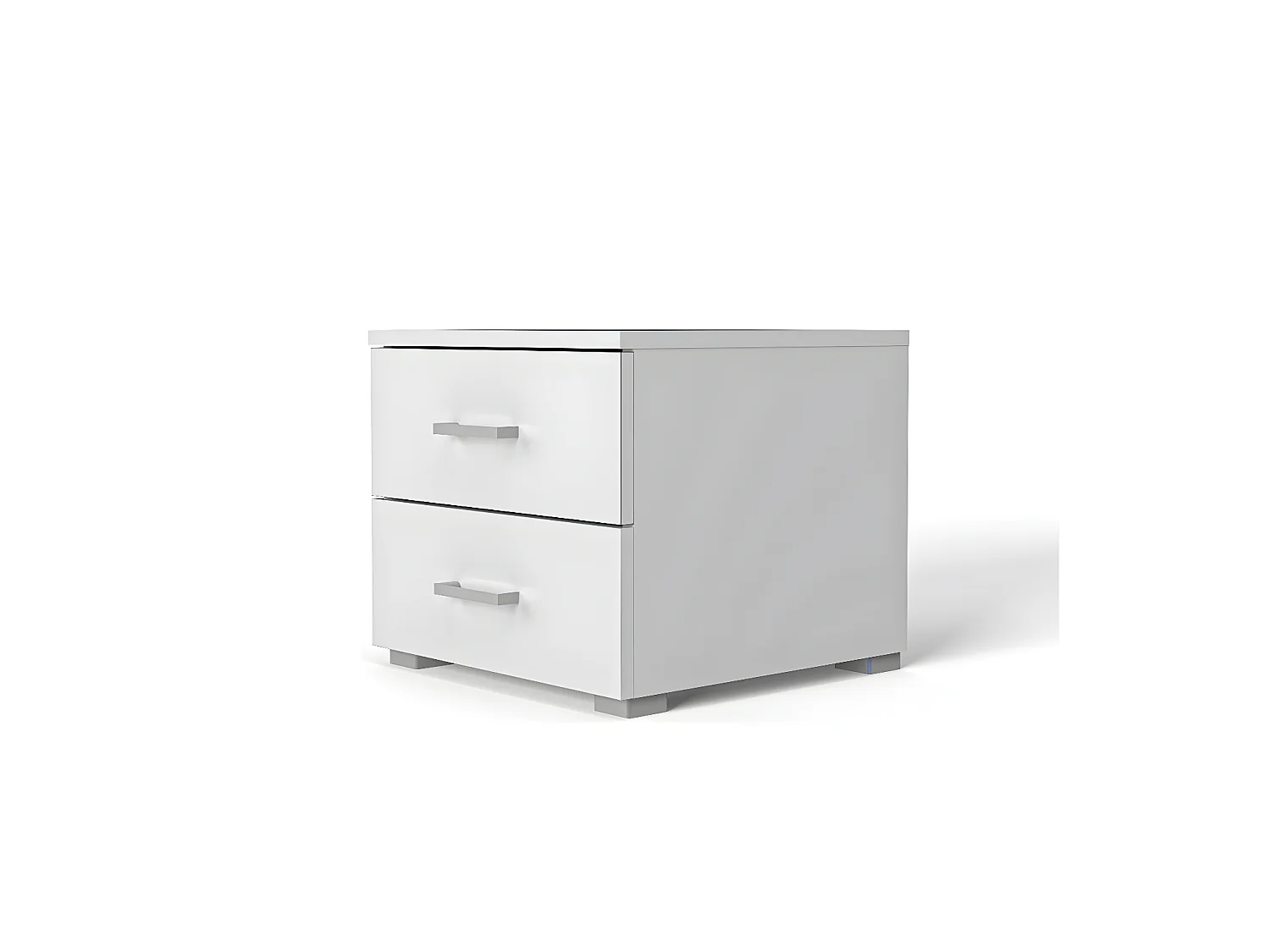 Chevet 2 tiroirs MONZA / Blanc