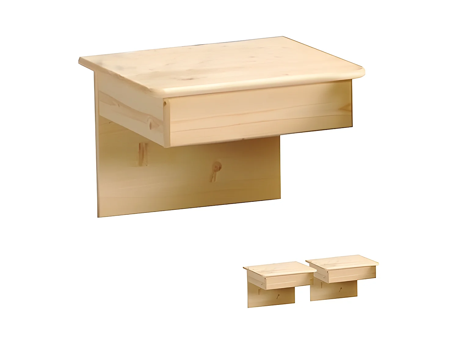 Lot de 2 chevets FUTON / Vernis Naturel