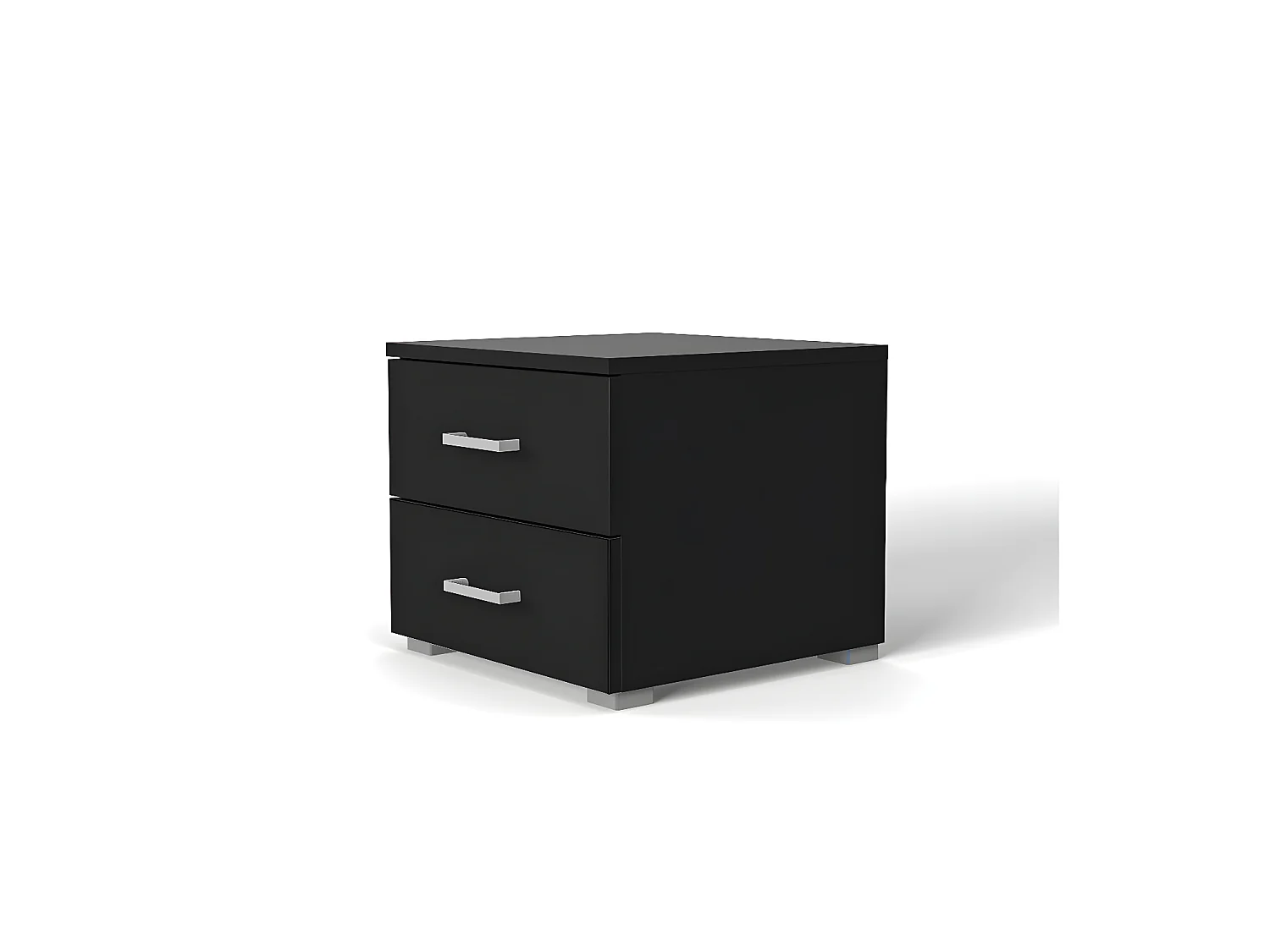 Chevet 2 tiroirs MONZA / Noir