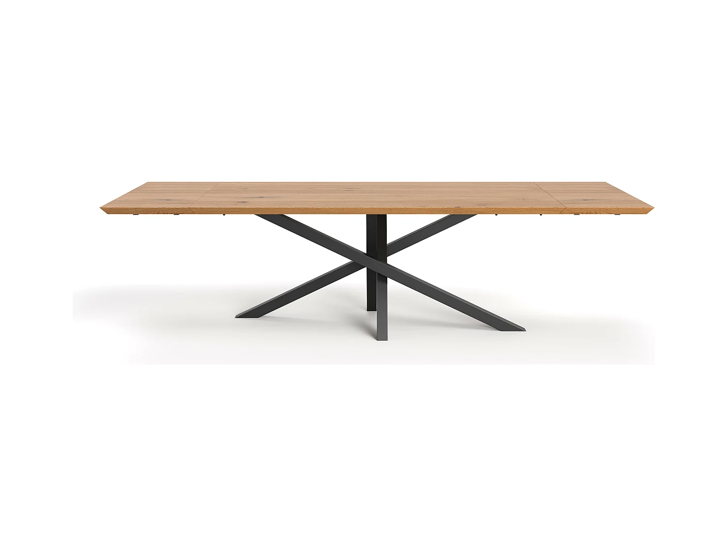 Table extensible Slant en chêne massif avec une rallonge 50 cm