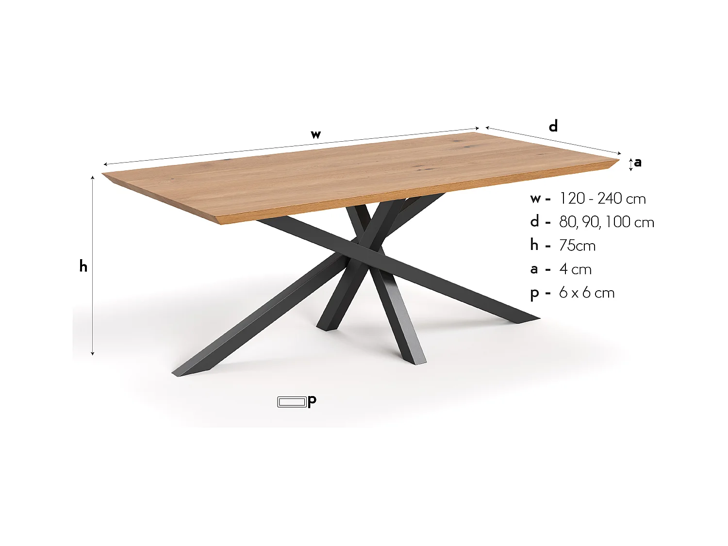 Table Slant en bois massif
