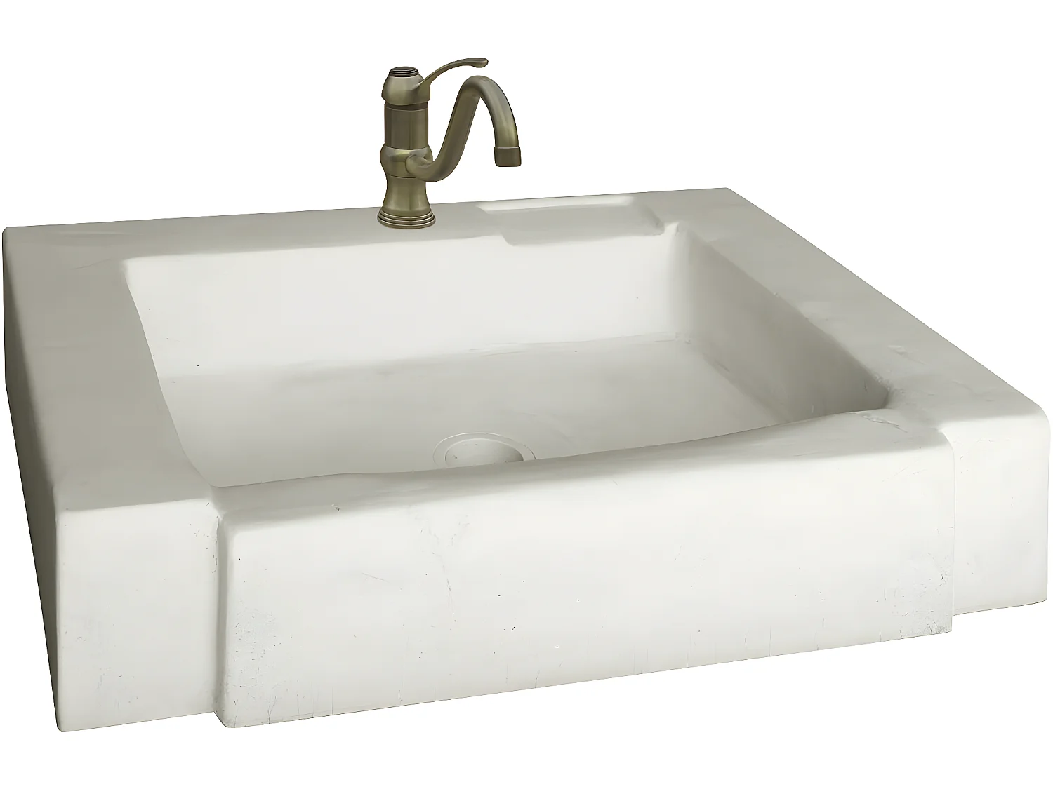 Evier "Modène" - pierre reconstituée - 74 x 57 x 15.5 cm