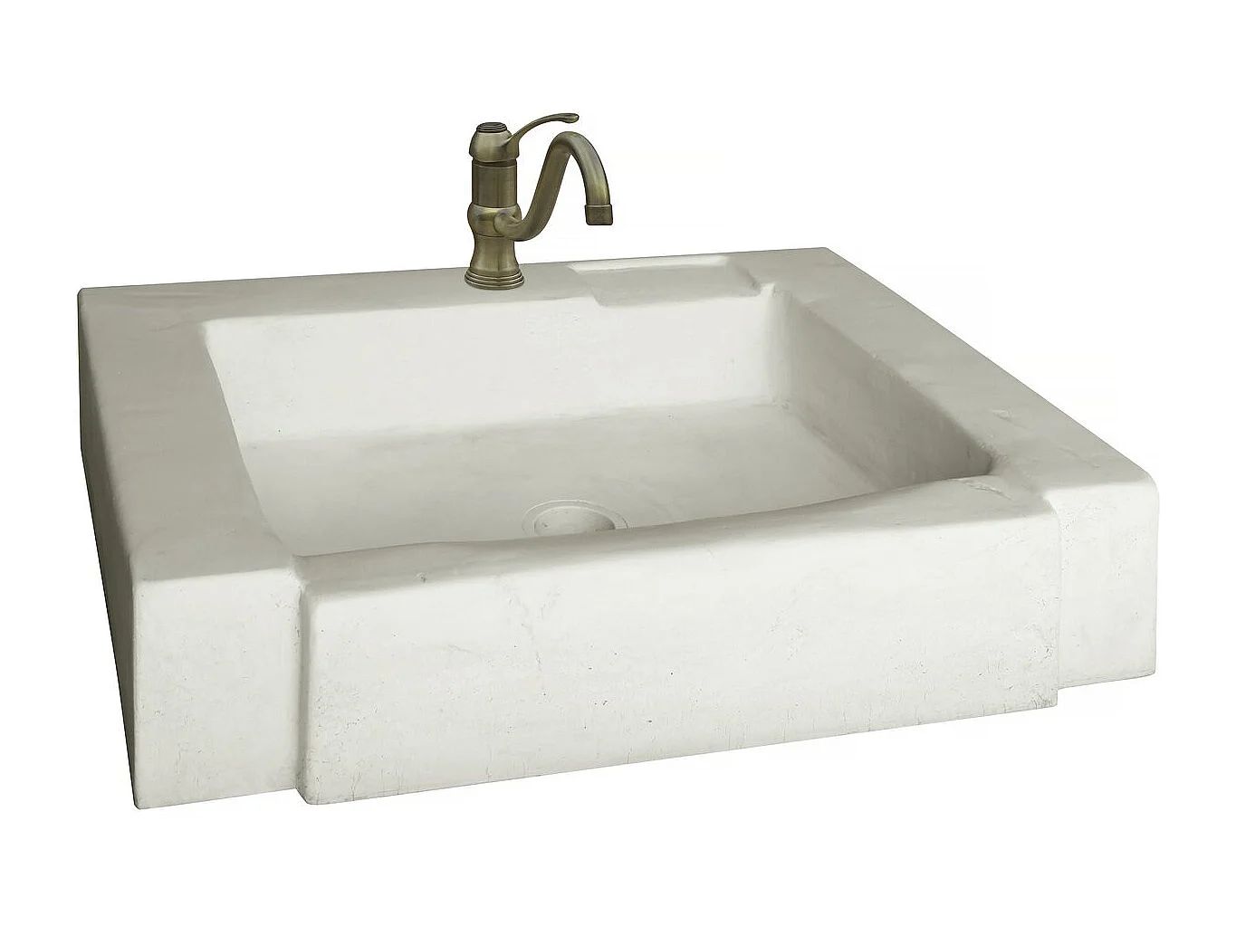 Evier "Modène" - pierre reconstituée - 74 x 57 x 15.5 cm