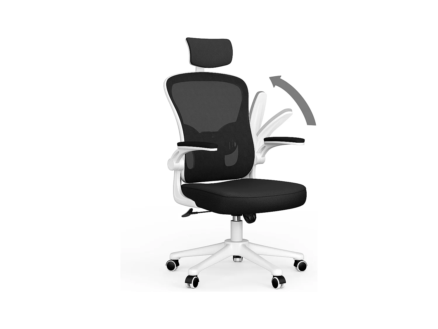 Office Desk Stuhl mit einstellbarer Kopfstütze und Lendenwirbelseiterleiter für Home and Office