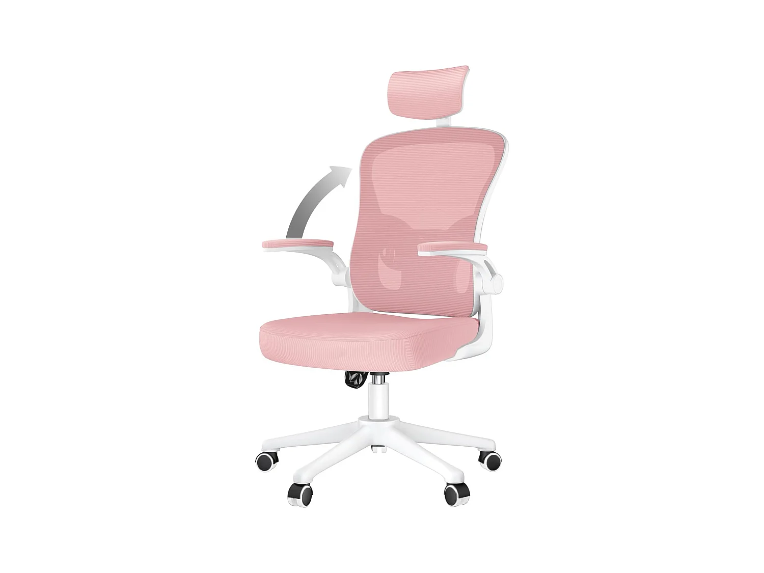 Cadeira de mesa de escritório com apoio de cabeça ajustável e suporte lombar de suporte executivo giratório para casa e escritório