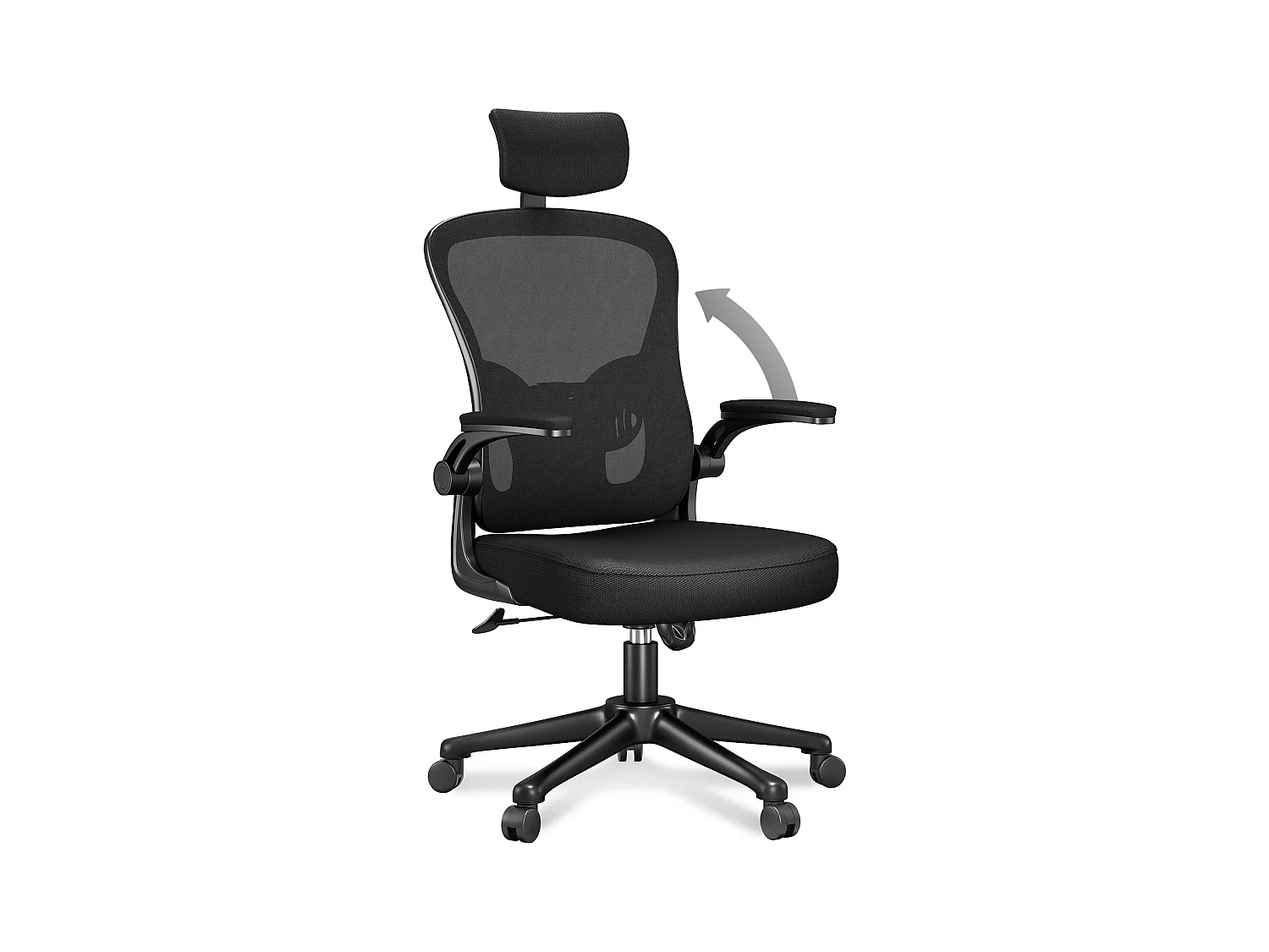 Office Desk Chair met verstelbare hoofdsteun en Lumbar Support Executive Swivel Chair voor thuis en kantoor