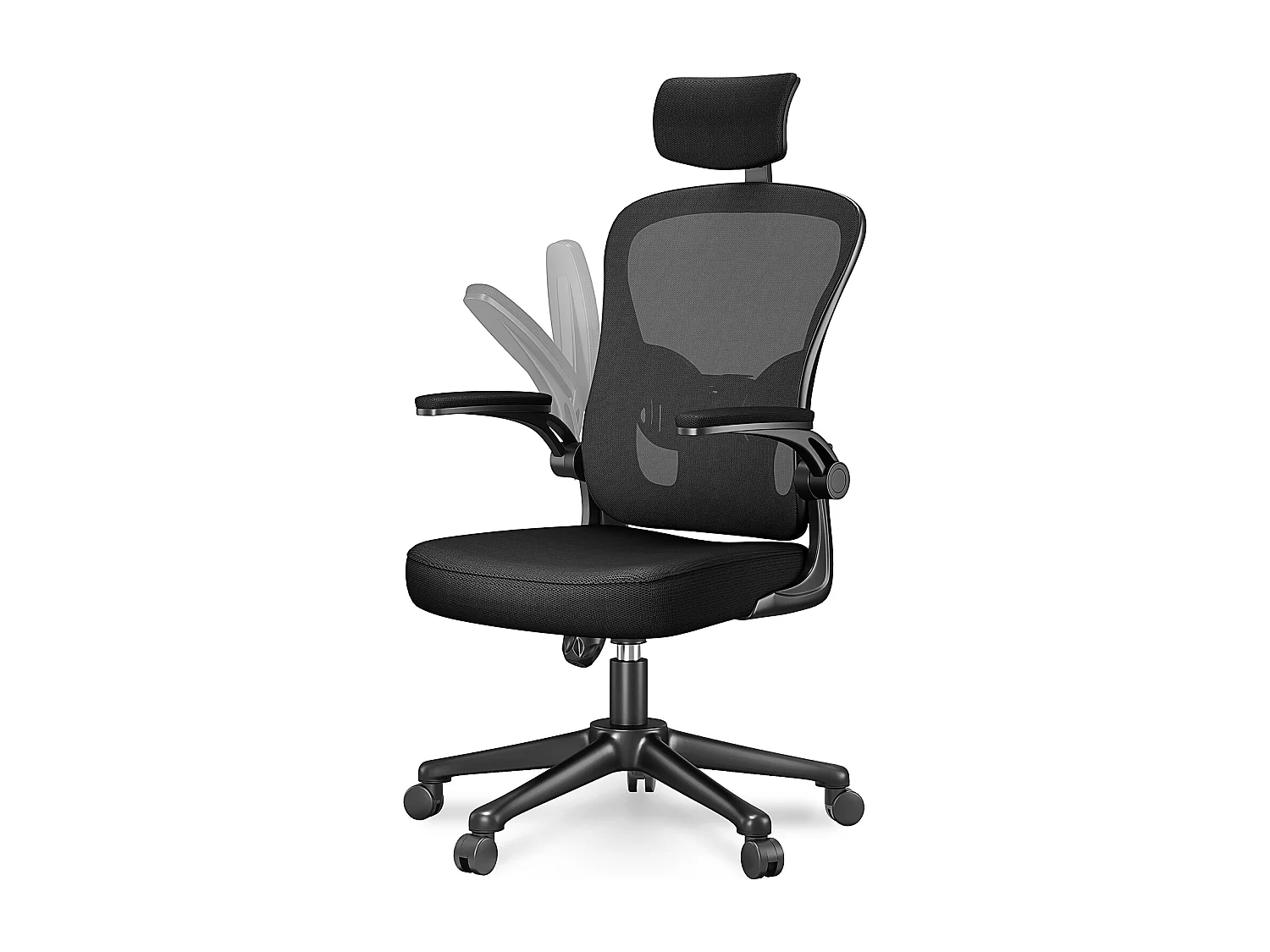 Office Desk Chair met verstelbare hoofdsteun en Lumbar Support Executive Swivel Chair voor thuis en kantoor