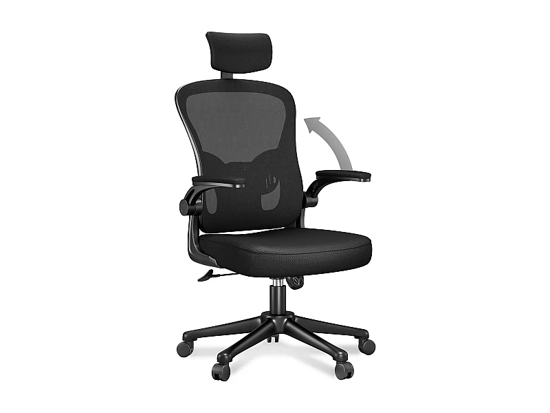 Silla de escritorio de oficina con reposacabezas ajustables y silla giratoria ejecutiva de soporte lumbar para el hogar y la oficina