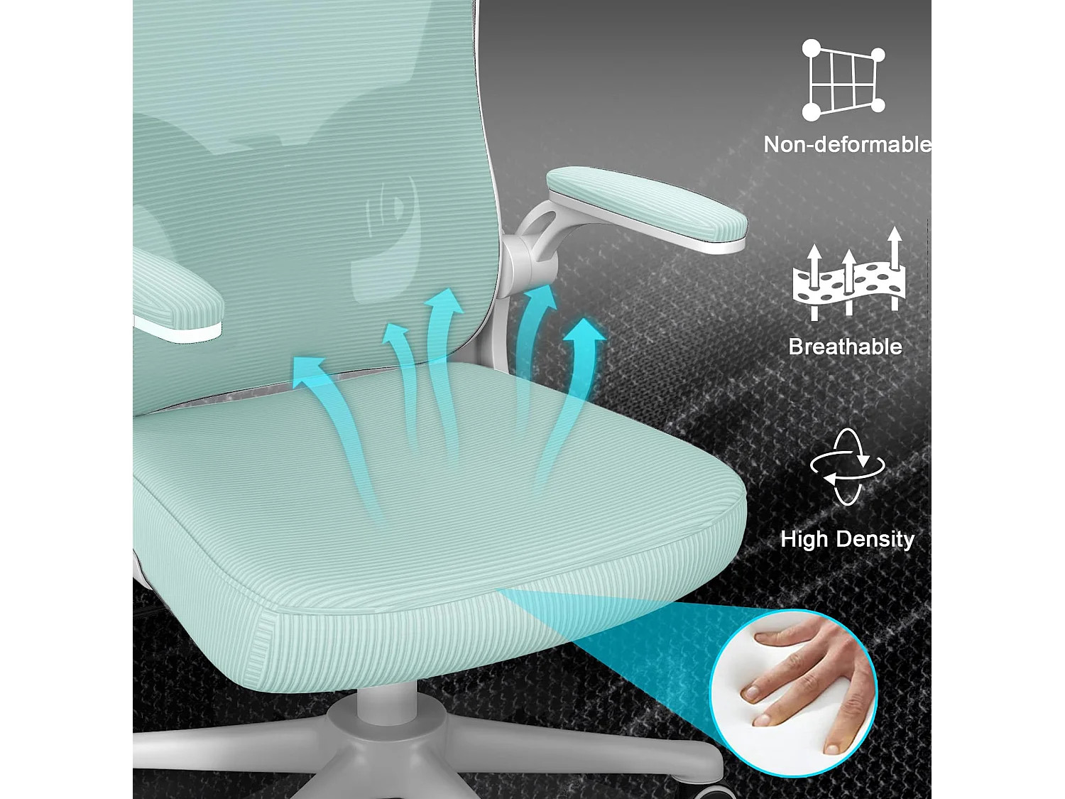 Chaise de bureau avec appui-tête réglable et support lombaire Chaise de direction pivotante pour la maison et le bureau