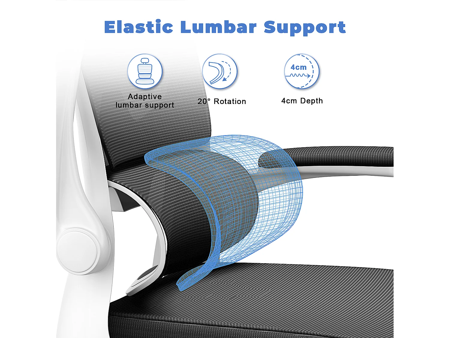 Chaise d'ordinateur pivotante avec fonction de basculement Chaise de direction pour le bureau à domicile