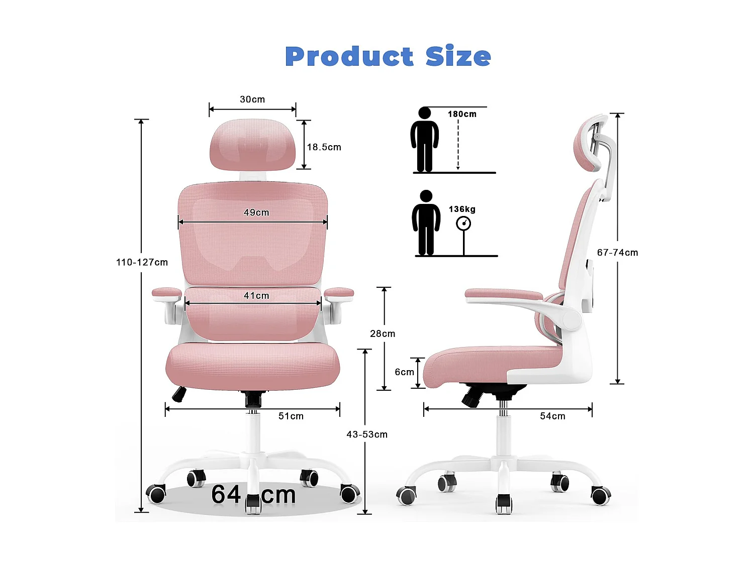 Bureaustoel met schommelfunctie Bestuurdersstoel voor thuiskantoor