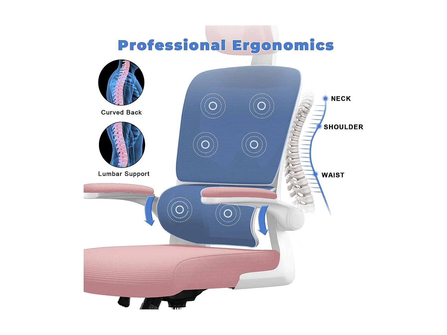 Bureaustoel met schommelfunctie Bestuurdersstoel voor thuiskantoor